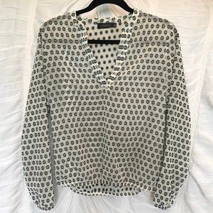 The Limited Sheer Dot Blouse